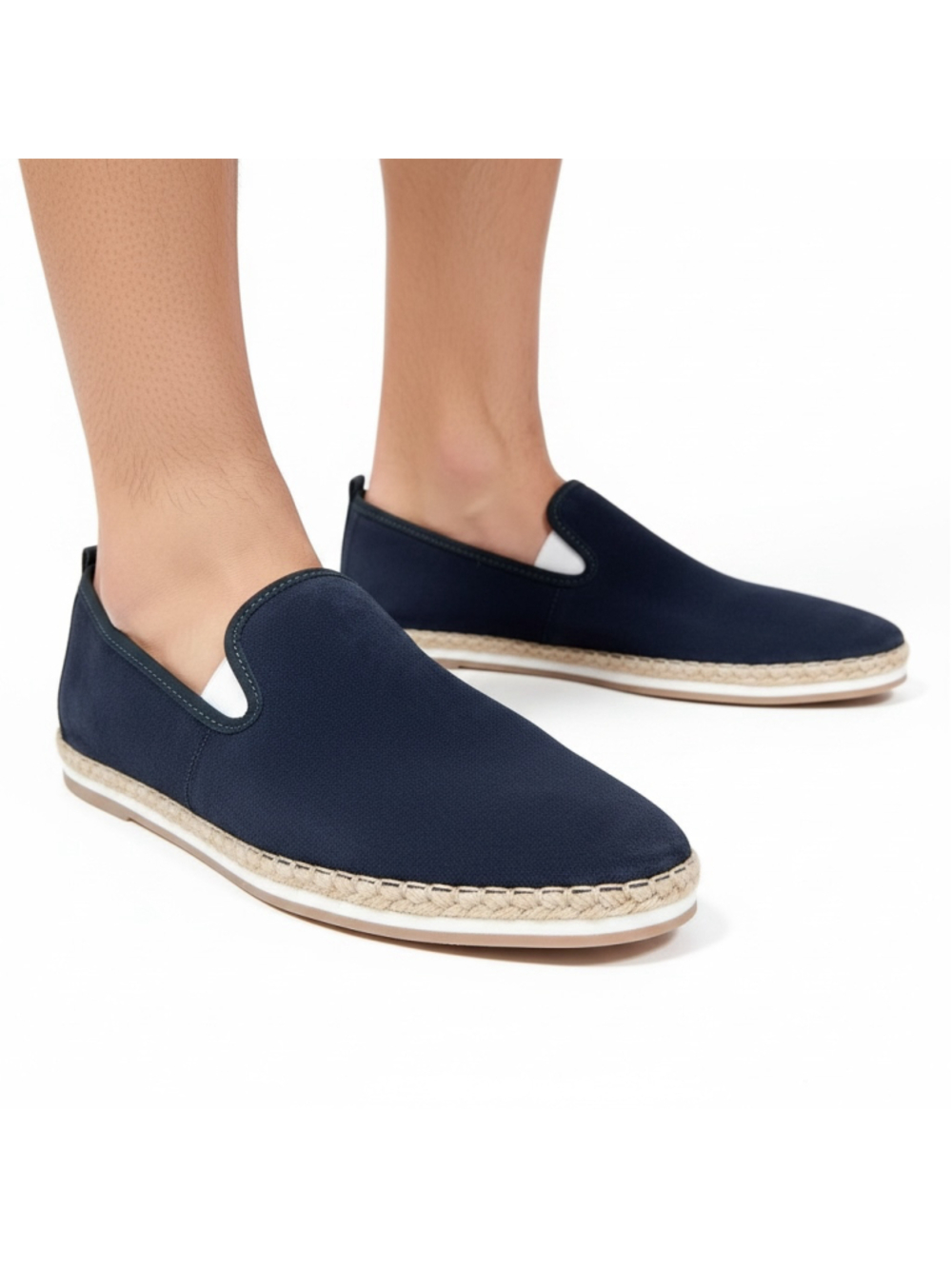 Peter Millar Coastal Slip On Espadrilles Shoes Men's Sz 11 Navy Suede MS23XF11